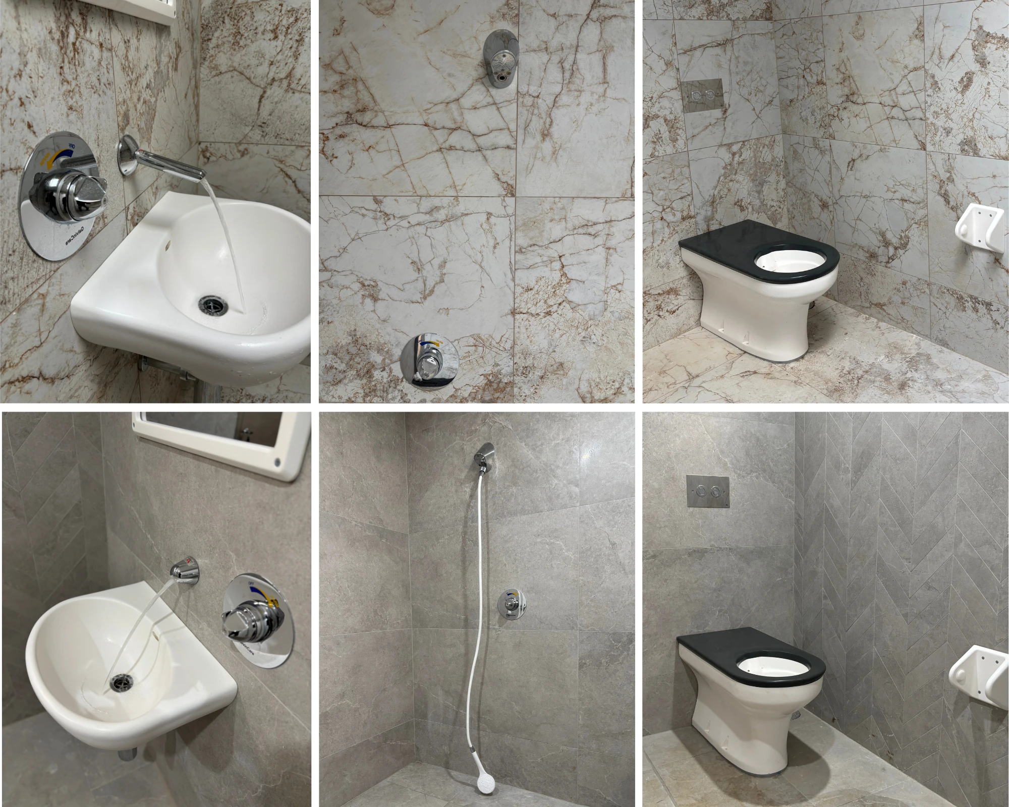 Bathrooms in Robust Housing Merrylands project showcasing Galvin tapware and bathroom fixtures designed for safety, hygiene, and long-term durability in secure housing.